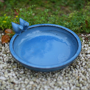 Handmade Ceramic Bird Bath, 11.8 Inch