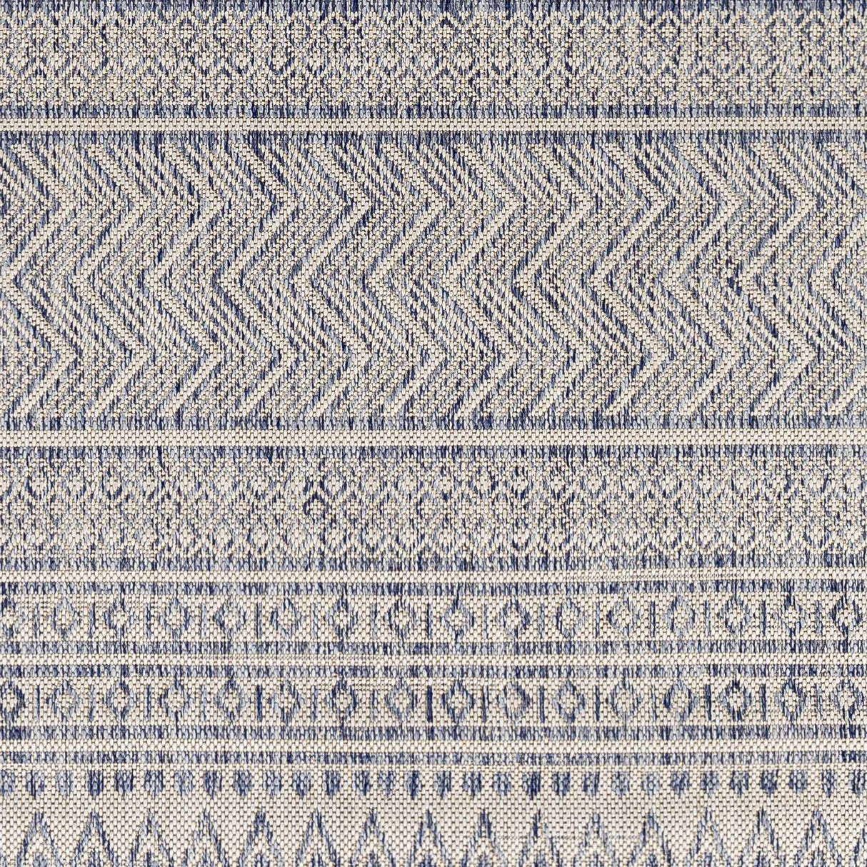 Madras Navy All Over Performance Rug