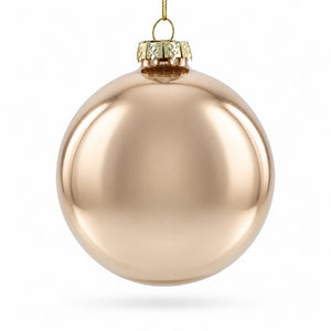 Rose Gold and Yellow Bejeweled Glass Egg Christmas Ornament