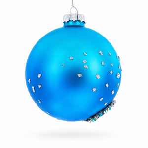 Beaded Seahorse Ocean Glass Ball Christmas Ornament