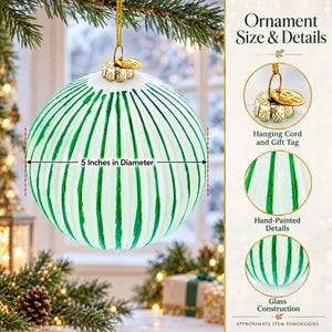 Pinyin Oil-paper Umbrella Glass Christmas Ornament