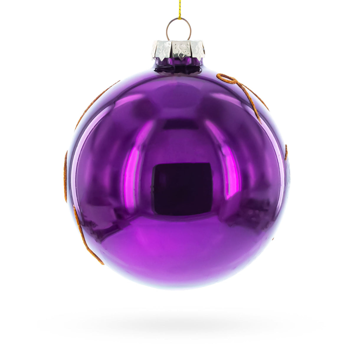 Purple Jewel Butterfly Glass Ball Christmas Ornament