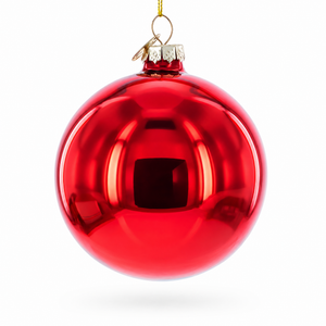 Red Jewel Burst Glass Christmas Ornament