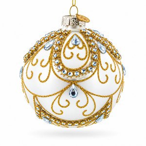 Victorian Jewels Glass Ball Christmas Ornament