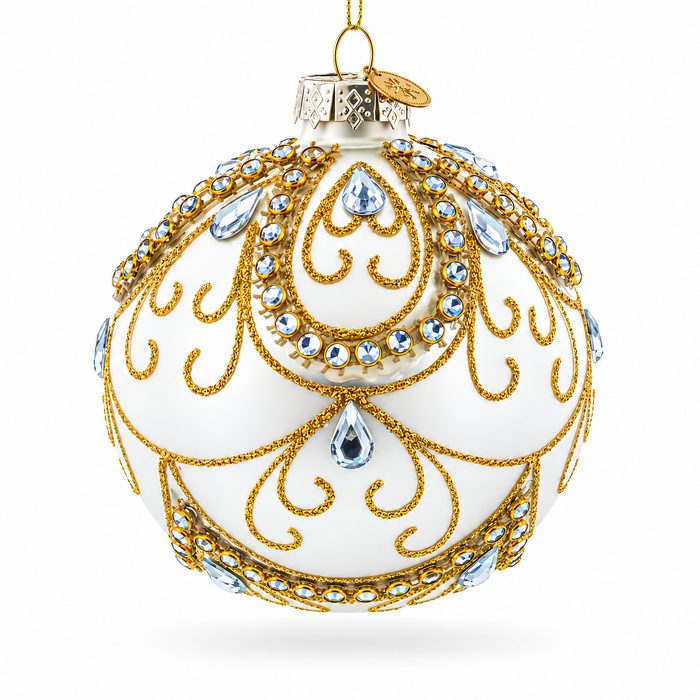 Victorian Jewels Glass Ball Christmas Ornament