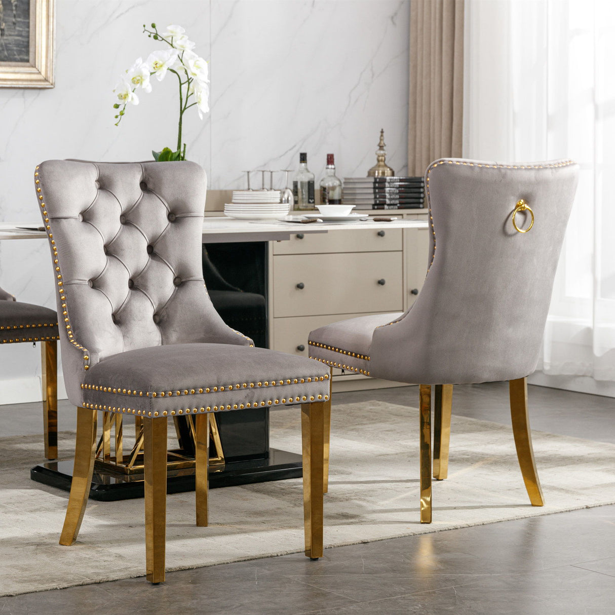 Nikki - Modern, High-End Tufted Dining Chair (Set of 2)