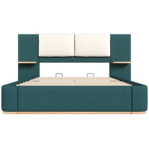 Queen Size Upholstered Platform Bed with Panel