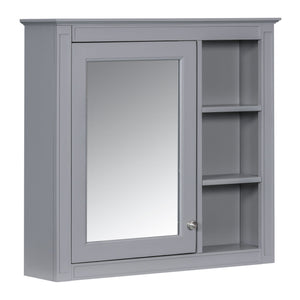 Wall Mounted Medicine Cabinet With Mirror And 3 Open Shelves