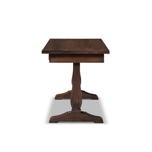 Whitmore 55-Inch Reclaimed Pine Wood Writing Desk, Java Brown