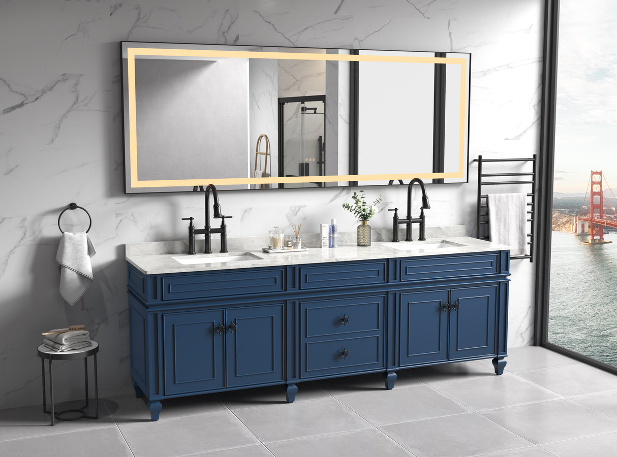 118" x 36" LED Bathroom Mirror with Aluminum Frame