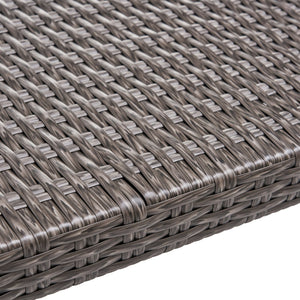 Savannah - Outdoor Wicker And Ottoman - Gray