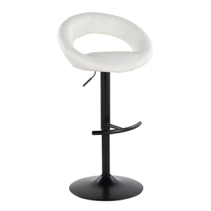 Posh - Contemporary Adjustable Barstool With Swivel & Rounded T Footrest (Set of 2)