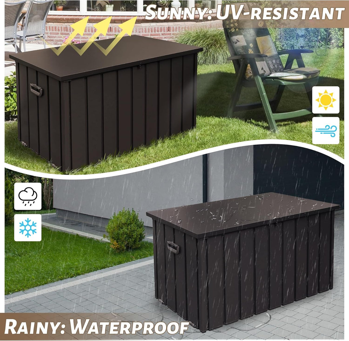 190 Gallon Metal Deck Box