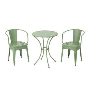 Ambrosia - 3 Piece Bistro Set With Leaf Motifs Top And Seat - Best Buy Furniture