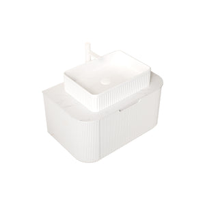 DINA 30" Bathroom Vanity & Sink with Floating Curved Edges and Storage Drawer