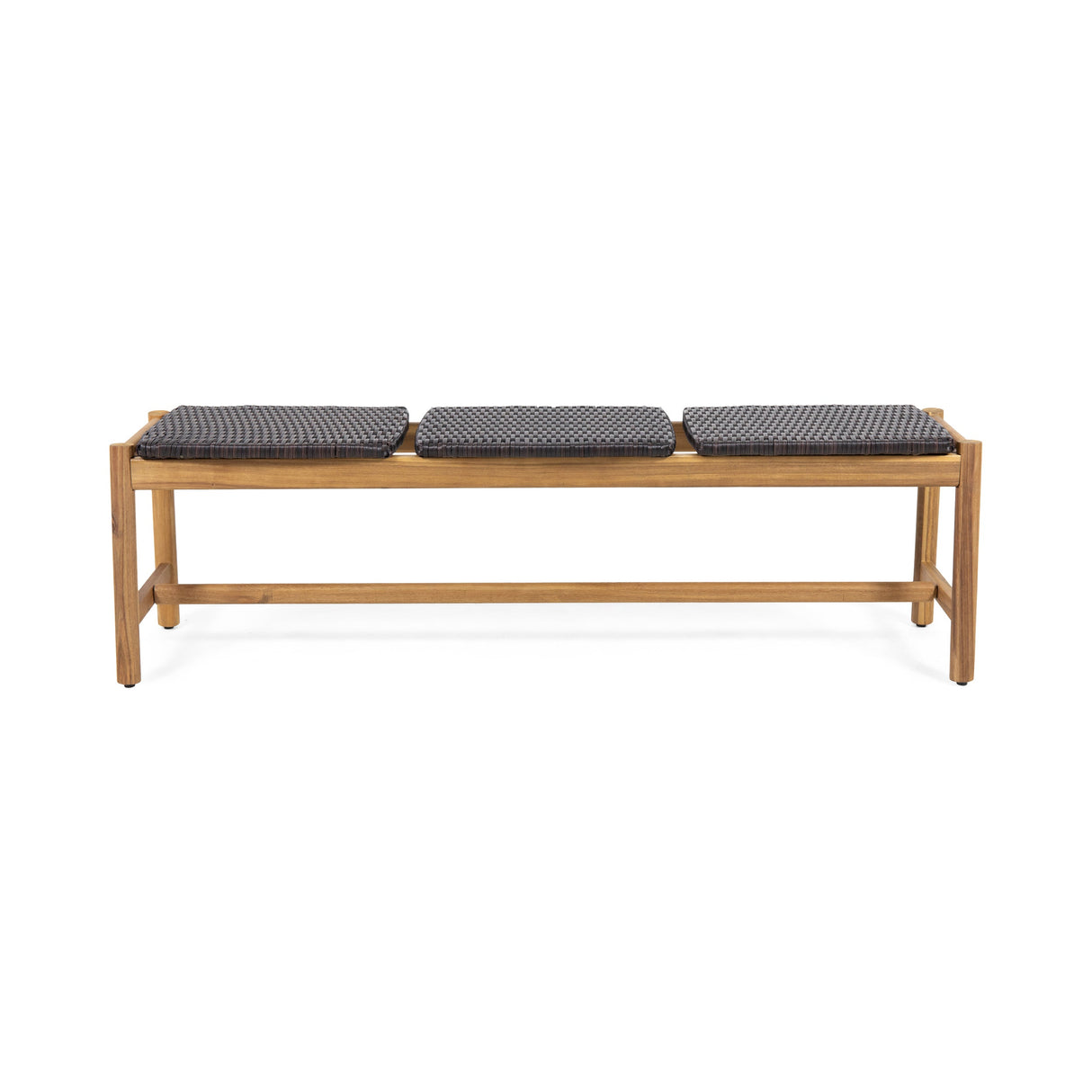 Cambria Rustic 3-Seater Outdoor Bench with Teak Finish