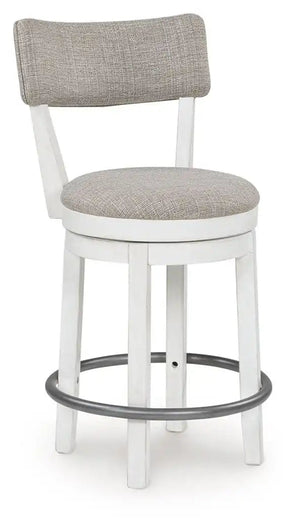 Robbinsdale - Upholstered Swivel Barstool (Set of 2) - Antique White - Best Buy Furniture