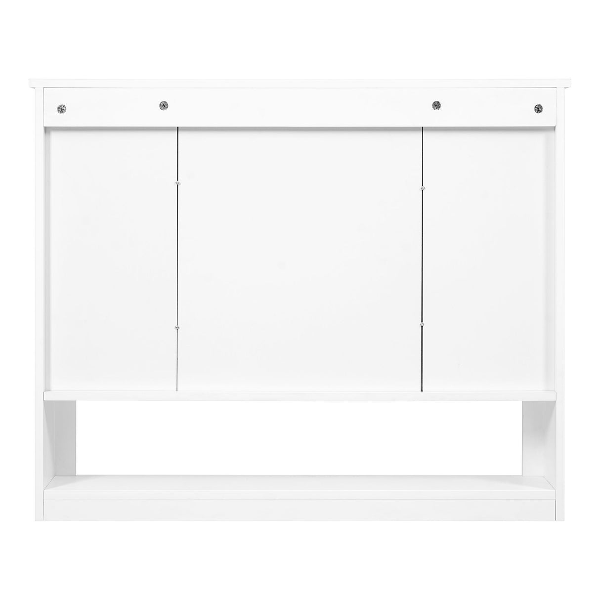 Wall-Mounted Bathroom Cabinet With Mirror And Open Shelf - White
