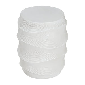 Antique-Style Magnesium Oxide Outdoor Side Table