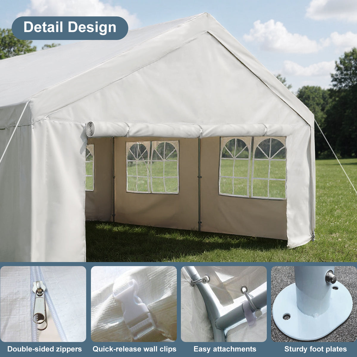 13'x26' Carport Car Canopy Party Tent