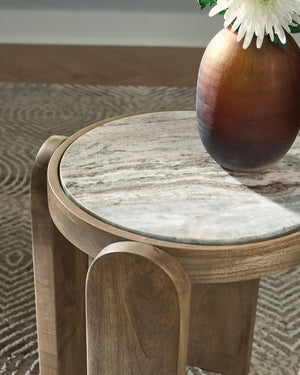 Gavrilley - Accent Table - Gray / White / Brown - Best Buy Furniture