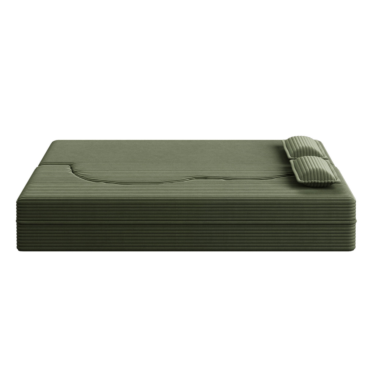 Convertible Foam-Filled Sleeper Sofa Bed With 2 Pillows