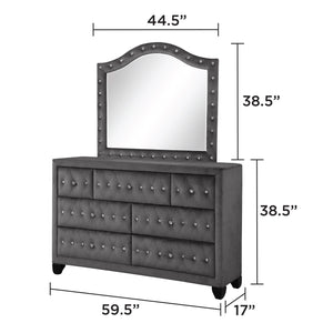 Sophia - 7 Drawer Dresser - Gray