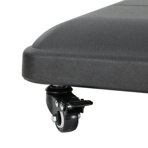 Wheelie - Stylish Square Umbrella Base With Stainless Steel Pole Handle
