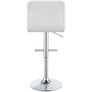 Lenny - Upholstered Adjustable Bar Stool (Set of 2) - White