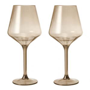 Saint Tropez Acrylic Stemmed Wine Glassware, Set of 2