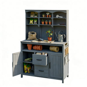 TOPMAX Large Fir Wood Potting Bench