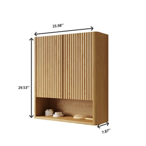 ZULA 26" Wall-Mounted Striped Bathroom Cabinet