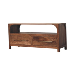 Solid Wood Arc-Line Media Console