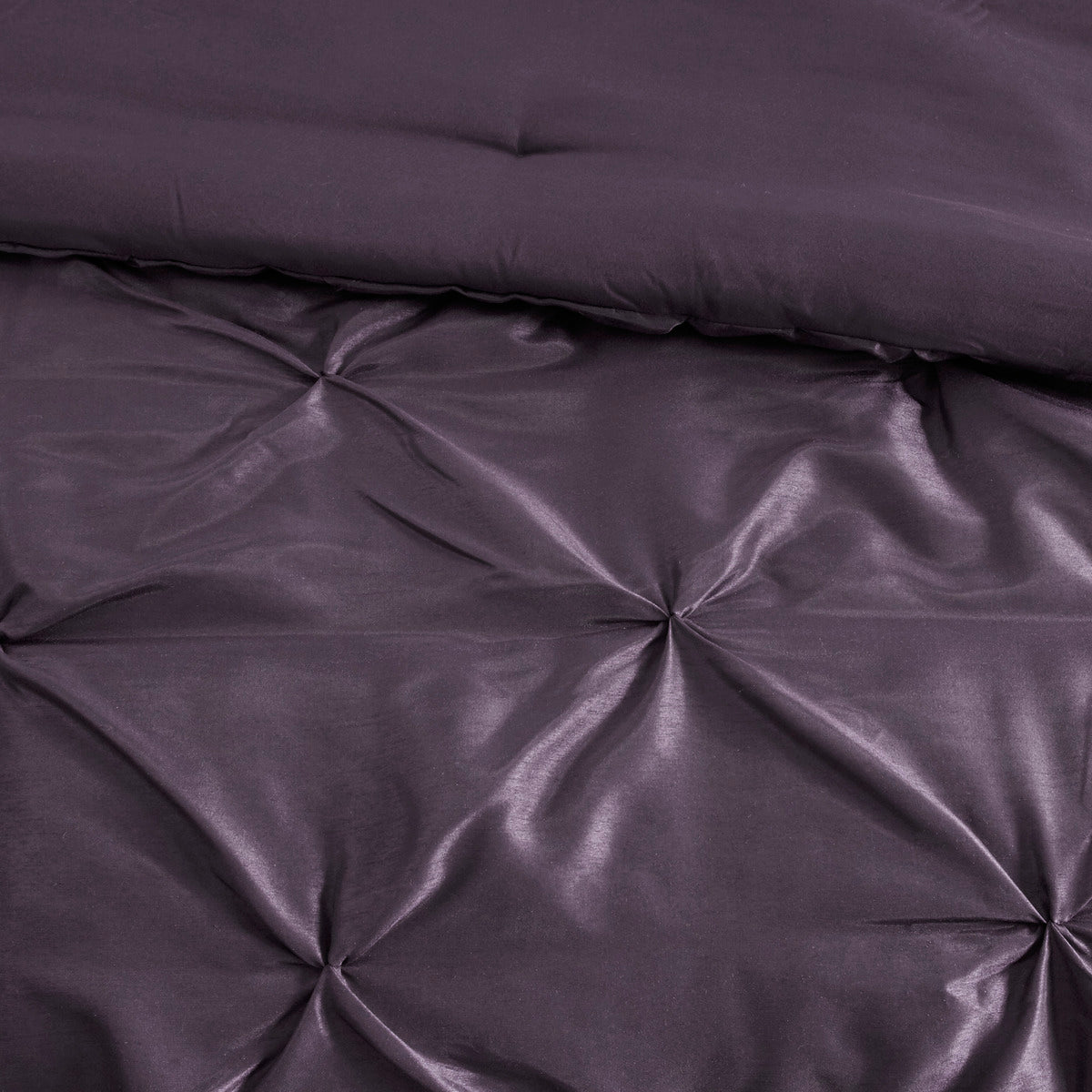 7 Piece Tufted Comforter Set Plum Queen