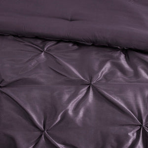 7 Piece Tufted Comforter Set Plum Queen