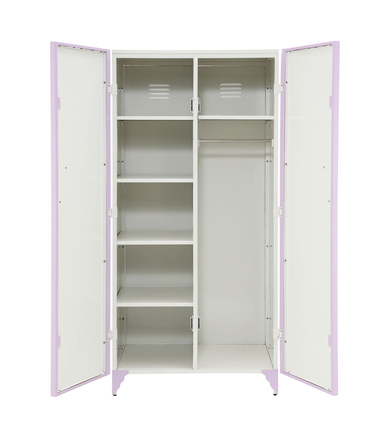 Priya II - Synthetic Leather Purple Wardrobe - Purple / White - Best Buy Furniture