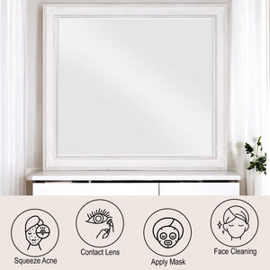 Katia - Weathered Mirror - White - Best Buy Furniture