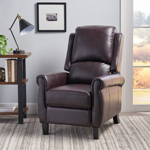 Memphis - Standard Recliner Club Chair - Burgundy - Best Buy Furniture