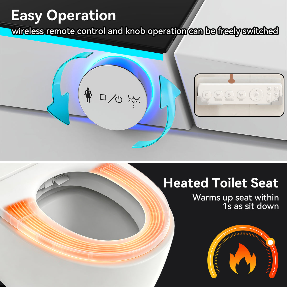 Smart Toilets with Heated Bidet Seat