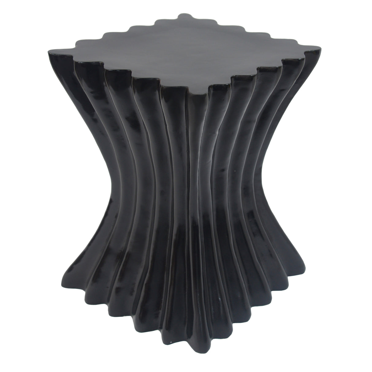 Outdoor Side Table, Wave Design End Table