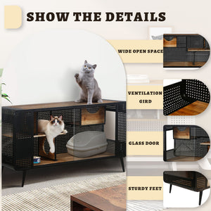 Cat House With Tempered Glass