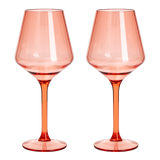 Saint Tropez Acrylic Stemmed Wine Glassware, Set of 2