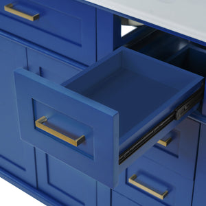 Modern Bathroom Vanity With Ceramic Sink, Soft Close Storage Cabinet