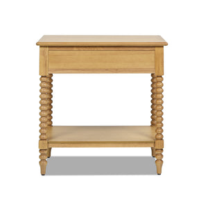 Easton 28" Modern Farmhouse Turned 1-Drawer Storage Side Table