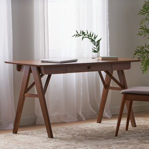 Wood Desk with Drawers for Small Spaces