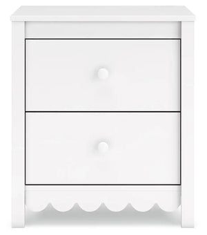 Hallityn - Two Drawer Night Stand - White - Best Buy Furniture