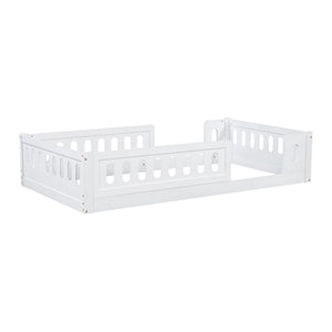 Platform Bed With Guardrail