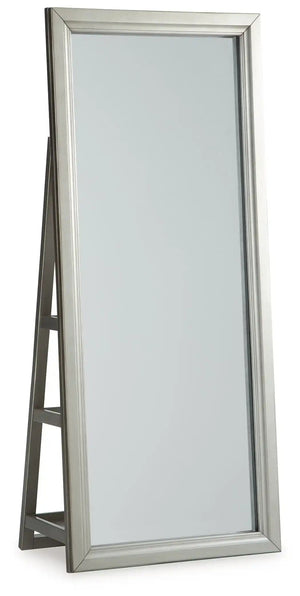 Evesen - Floor Standing Mirror With Storage - Champagne - Best Buy Furniture