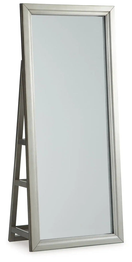 Evesen - Floor Standing Mirror With Storage - Champagne - Best Buy Furniture