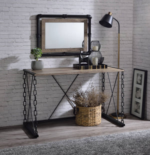 Jodie - Console Table - Rustic Oak / Antique Black - Best Buy Furniture
